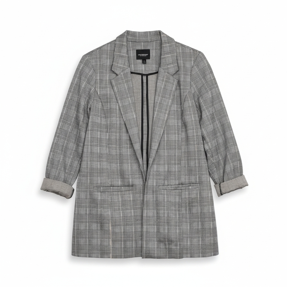 Liverpool Gray Plaid Blazer Jacket